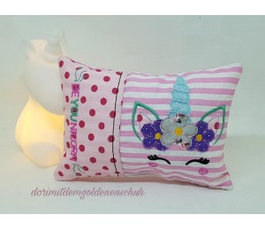 Stickdatei - ITH Kissen Dreaming Unicorn